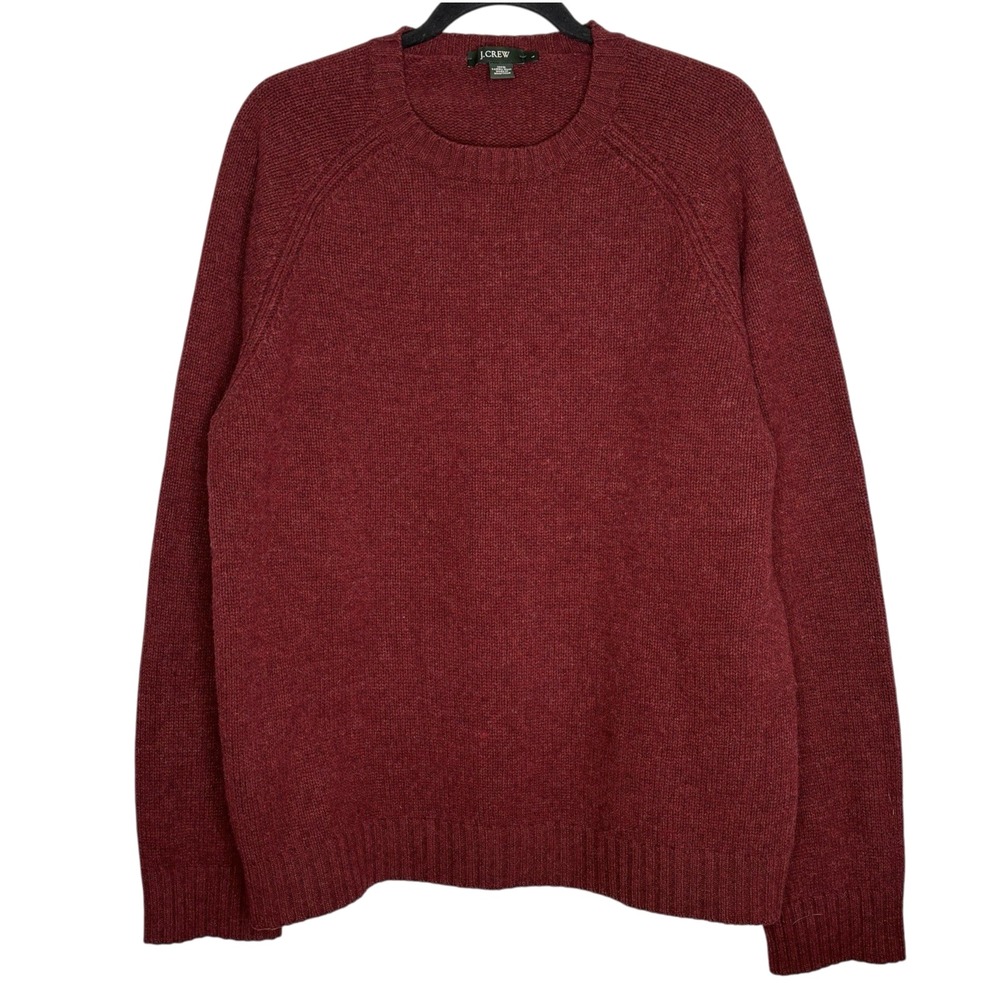 VTG J Crew Lambs Wool Crewneck Sweater Men L Y2k Preppy Classic Heritage Grandpa
